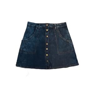 ★ Y2K ANGEL PREMIUM BUTTON DOWN DENIM SKIRT